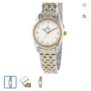 Bulova Two-Tone Silver and Gold Ladies Watch NWT